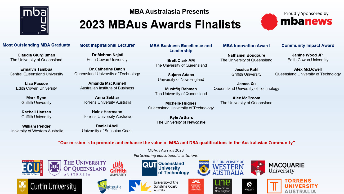 MBAus Awards 2023 Finalist